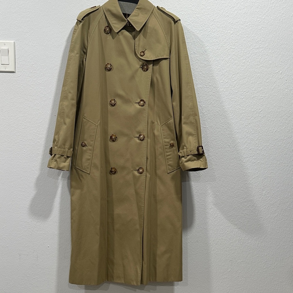 Burberry Long Waterloo Greenish Tan Brown Trench Coat